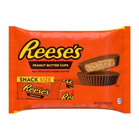 reese s milk chocolate peanut butter snack size cups candy bag 10 5 oz