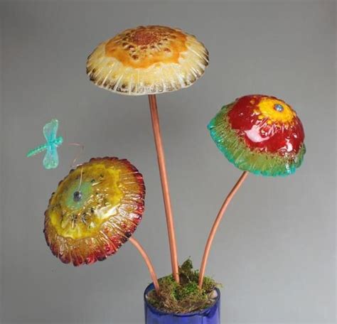 Mushroom Frit Casting Mold Glass Art Installation Glass Art Projects Fused Glass Art