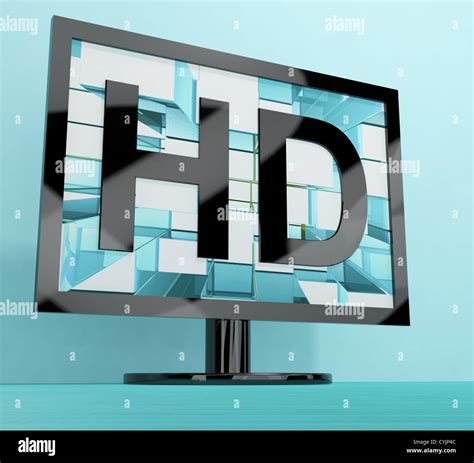 Hd Monitor Represents High Definition Television Or Tv Stock Photo Alamy