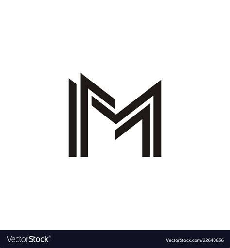 M Letter Logo Royalty Free Vector Image Vectorstock