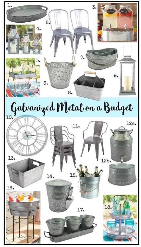 Galvanized Metal Must Haveson A Budget So Many Amazing Itemsmany