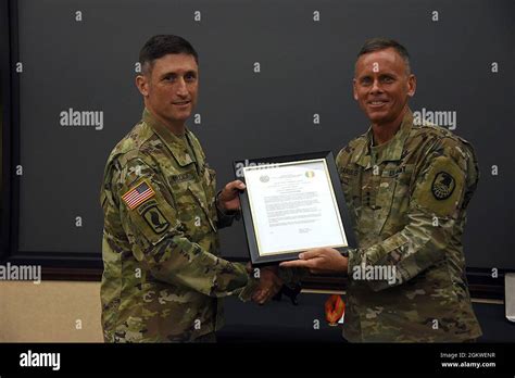 Col David J Mulack Receive His Charter As The Incoming Army