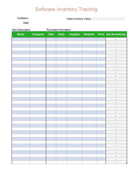 Inventory Tracking Template 6 Download Free Documents In Pdf Word