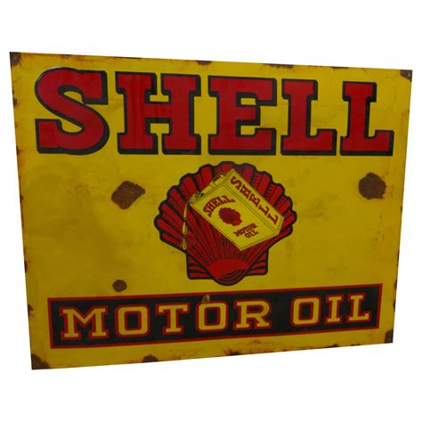 Gas And Oil Companies London 1937 Cast Iron Sign Shell Motor Oil Gasoline