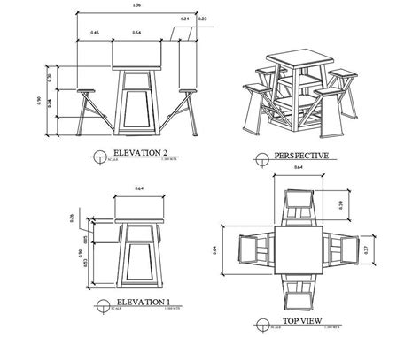 This Autocad Drawing File Gives The Table Design Block Download