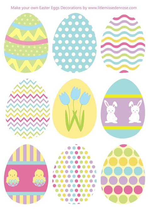 Make Your Own Hanging Easter Egg Decorations Free Printable Little