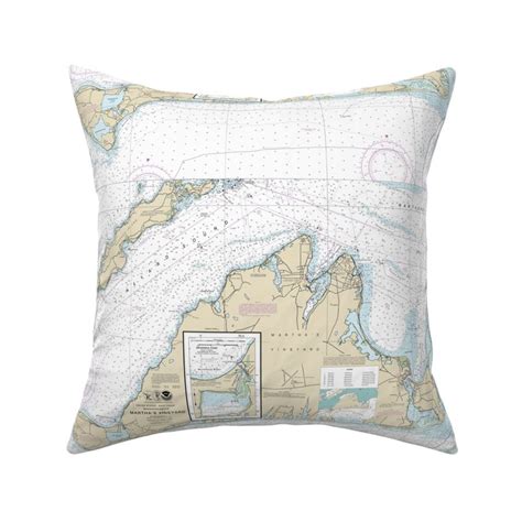 Marthas Vineyard Nautical Map Fabric Spoonflower