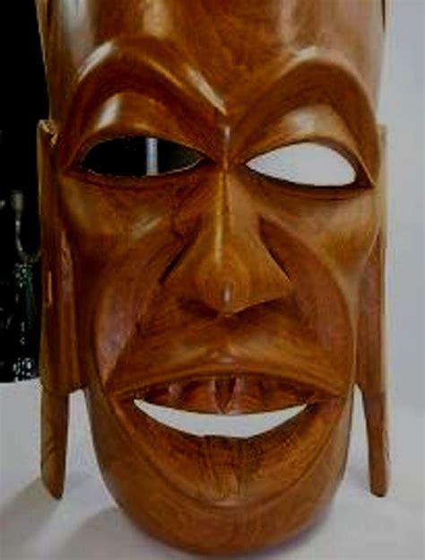 African Hand Carved Mask Done In Dark Wood By Treasurehuntventura On Etsy