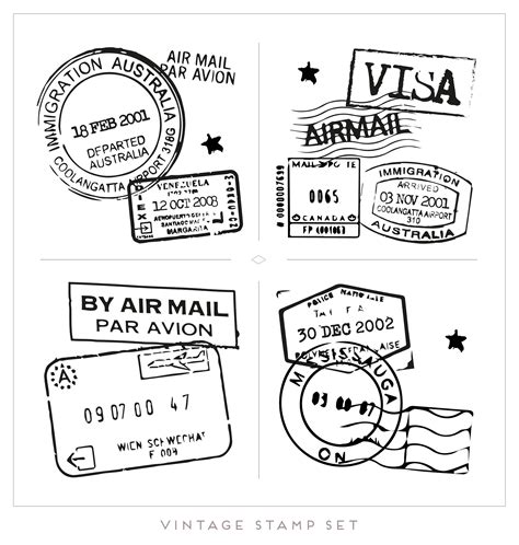 Travel Passport Stamp Clip Art