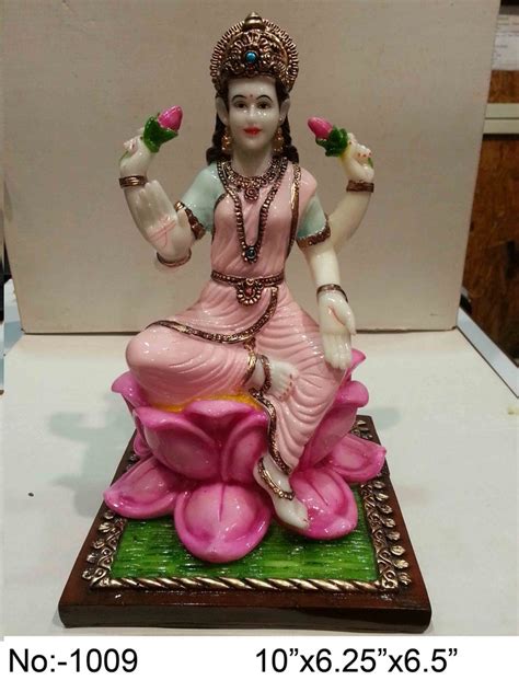 Multicolor Laxmi Polyresin Religious Statue For Home Decor Size 10 X