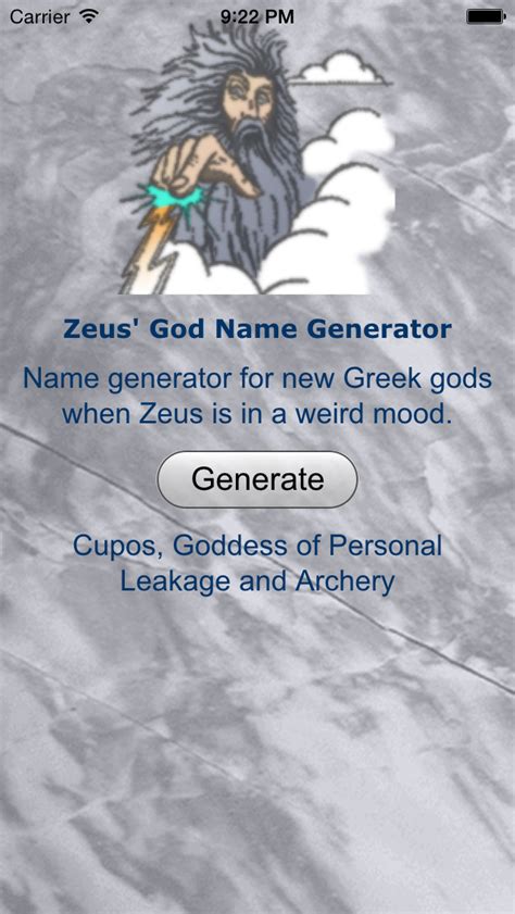 Zeus Greek God Name Generator Apps 148apps