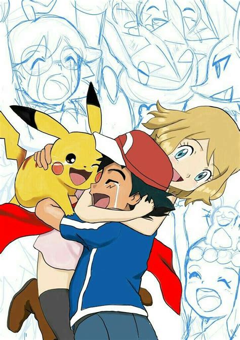 Ash And His Friends From Kalos Rejoice After Their Victory Pokemon Amourshipping Pokemon