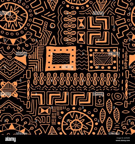 Aboriginal Art Background Indigenous African Patterns Seamless
