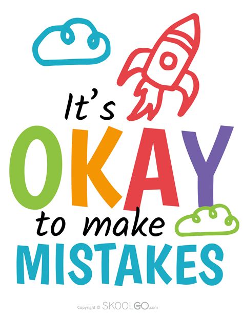 It S Okay To Make Mistakes Free Classroom Poster Skoolgo