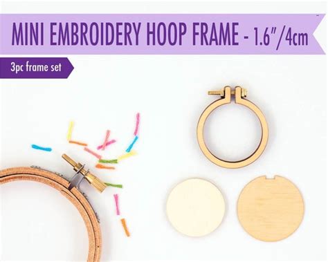 Miniature Embroidery Hoop Frame Kit 4cm16 Hoop