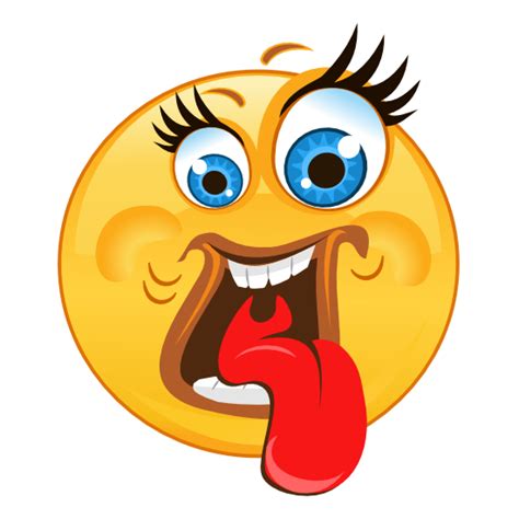 Crazy Wide Eyes Tongue Out Emoji Sticker