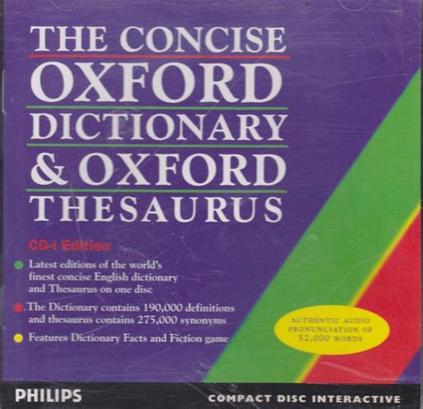 Up to the present time: Concise Oxford Dictionary & Oxford Thesaurus (CD-i) ISO