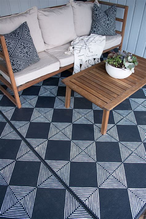 Maybe you would like to learn more about one of these? DIY Stenciled Porch Makeover | brepurposed in 2020 | Porch ...