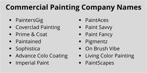 400 Commercial Painting Company Names That Everyone Will Like Very Much