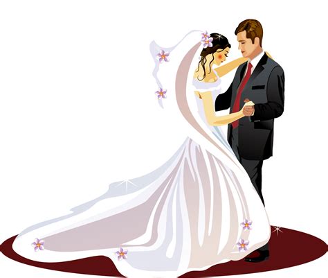 Wedding invitation Bridegroom Clip art - The bride and groom dance png png image
