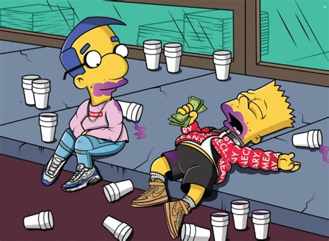The Simpsons In Bape Off White Supreme And Yeezy Boost Simpsons Art