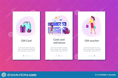Launch the cash app application or visit the website. Gift Card App Interface Template. Stock Vector ...