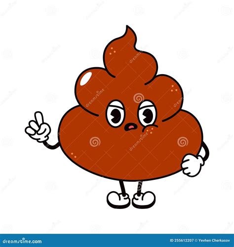 Angry Poop Emoticon Character Cartoon Vector Illustration