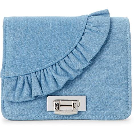 La Regale Denim Ruffle Convertible Clutch 1925 Inr Liked On Polyvore