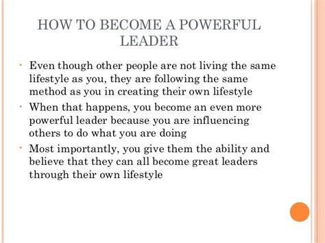 How To Become A Powerful Leader