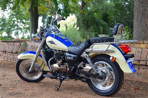 Brand New 64 Reg Lifan King 125cc Classic Cruiser Motorbike Black Blue