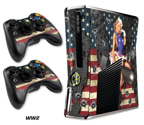 Skin Decal Wrap For Xbox 360 Slim Gaming Console And Controller Xbox360