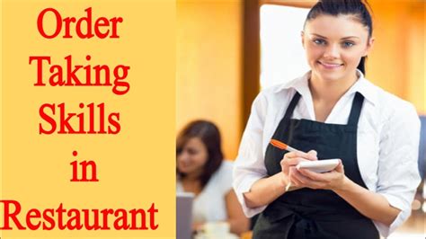 How To Take Restaurant Orders Ii Order Taking Skills Youtube