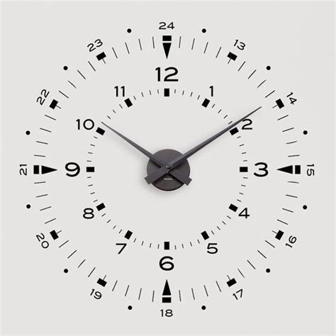 Military Time Wall Clock Wall Decal Clock Home Decor Wall Clock