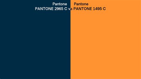 Pantone 2965 C Vs Pantone 1495 C Side By Side Comparison