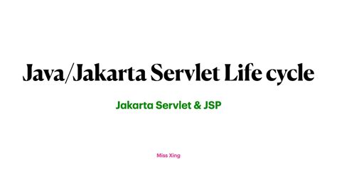 Java Jakarta Servlet Life Cycle Youtube
