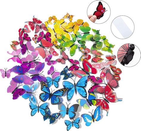 3d Butterfly Home Decor Wall Decoration Stickers Magnet 12 Pcs 7