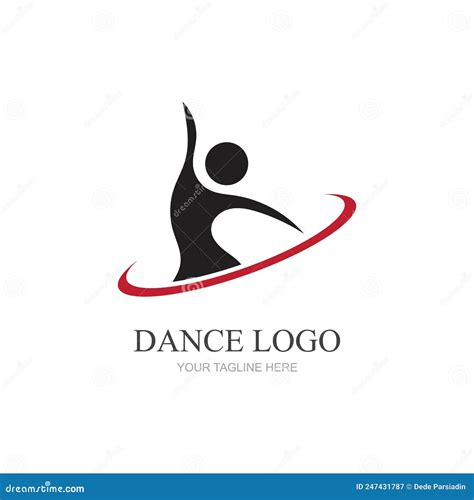 Dance Logo Vector Design Symbol Stock Vector Illustration Of School