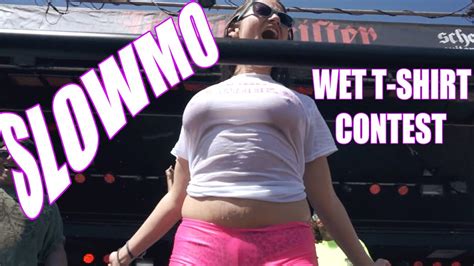 College Coed Baby Girl Wet T Shirt Contest Daytona Beach Bike Week Slow Motion Youtube
