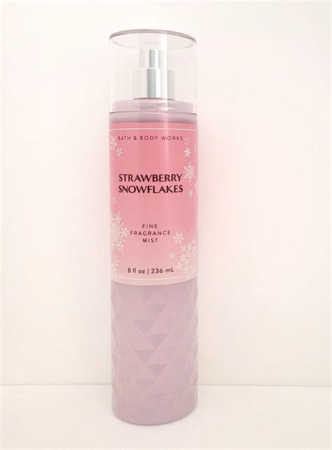 Bath And Body Works Strawberry Snowflakes Fine Fragrance Body Mist 8 Oz