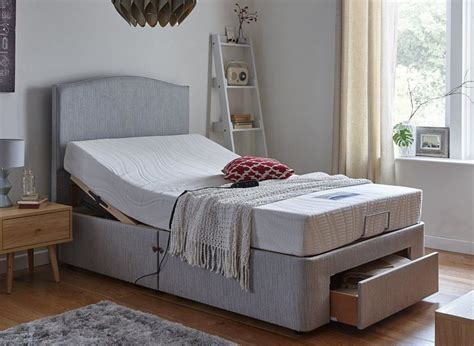 Double beds are one of the most popular sizes. Fontwell Mattress With Standard Grey Adjustable Divan Bed ...