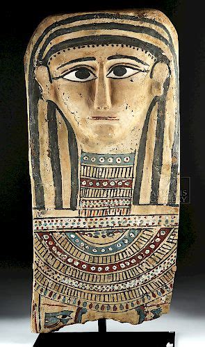Egyptian Painted Gesso And Wood Mummy Mask For Sale At Auction On 10th May Bidsquare