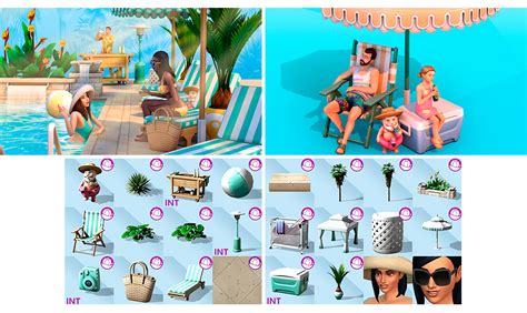 Download The Sims Poolside Lounge Pack Coleção de Objetos CC KnySims