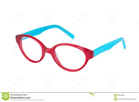 Red Blue Glasses On White Background Stock Image Image Of Fashion Wear 90546283