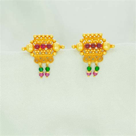 Buy Quality 22kt Gold Intricating Studs In Pune