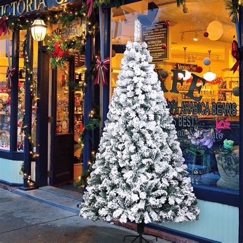 Segmart 7ft White Snow Flocked Christmas Trees Artificial