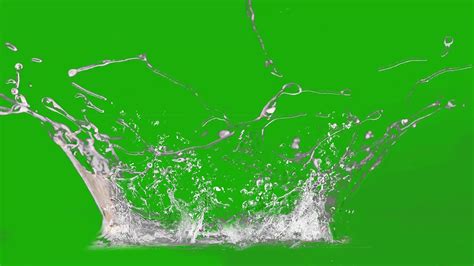 Green Screen Water Splash Water Drop Dipping Slow Motion Background