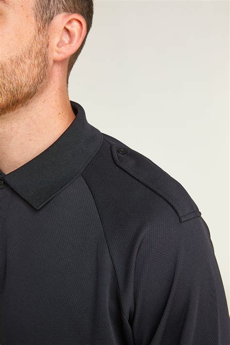 Long Sleeve Wicking Polo With Fixed Epaulettes Sugdens Corporate