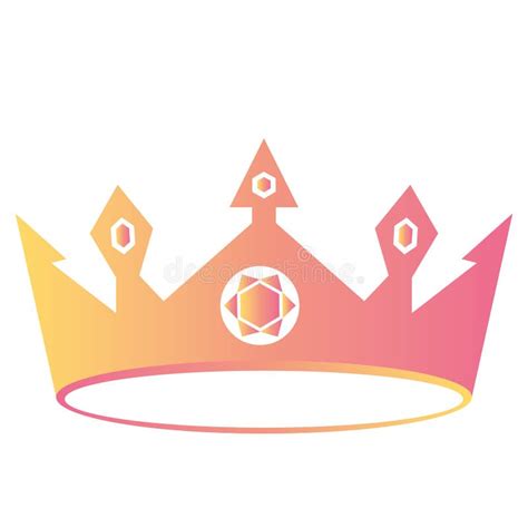 Isolated Colored King Or Queen Golden Crown Icon Vector Stock Vector