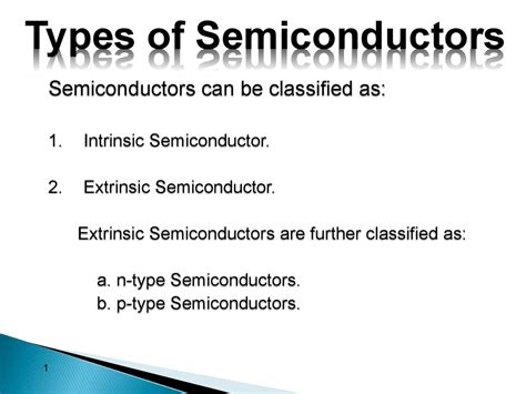 Types Of Semiconductors Online Presentation
