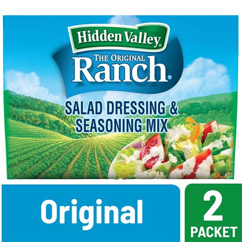 There are 5 calories in 1/2 tsp (1.8 g) of hidden valley original ranch seasoning & salad dressing mix. Hidden Valley Original Ranch Salad Dressing & Seasoning ...